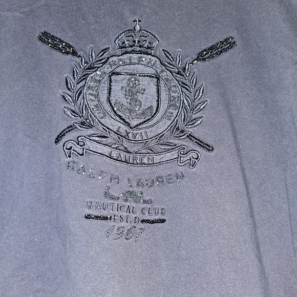 LRL Lauren Active Ralph Lauren Women's Navy 100% Cotton Long Sleeve XL - Picture 4 of 4